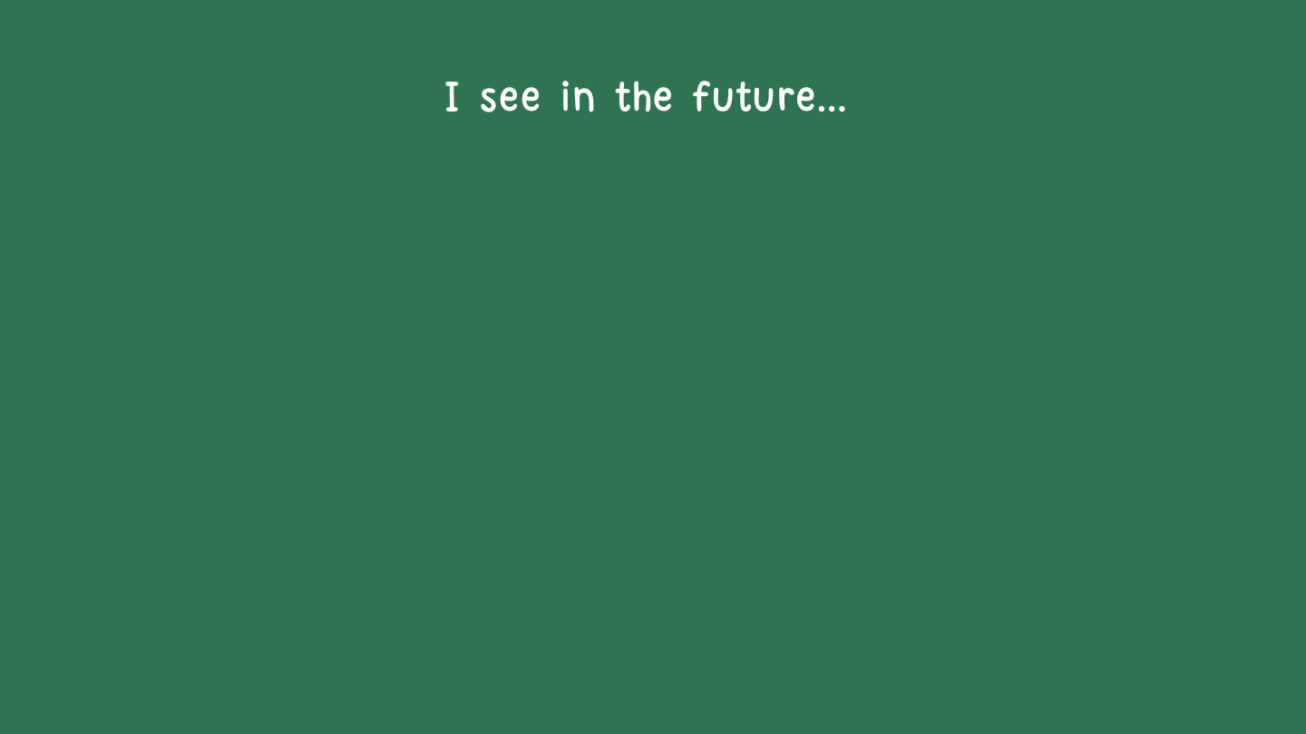 I see in the future... Blank Meme Template