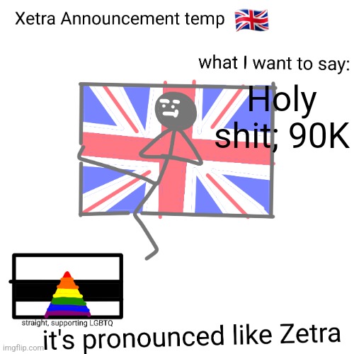 Xetra announcement temp | Holy shit; 90K | image tagged in xetra announcement temp | made w/ Imgflip meme maker