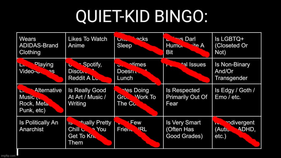 yo does anyone have a spare AR-15 | image tagged in quiet kid bingo | made w/ Imgflip meme maker