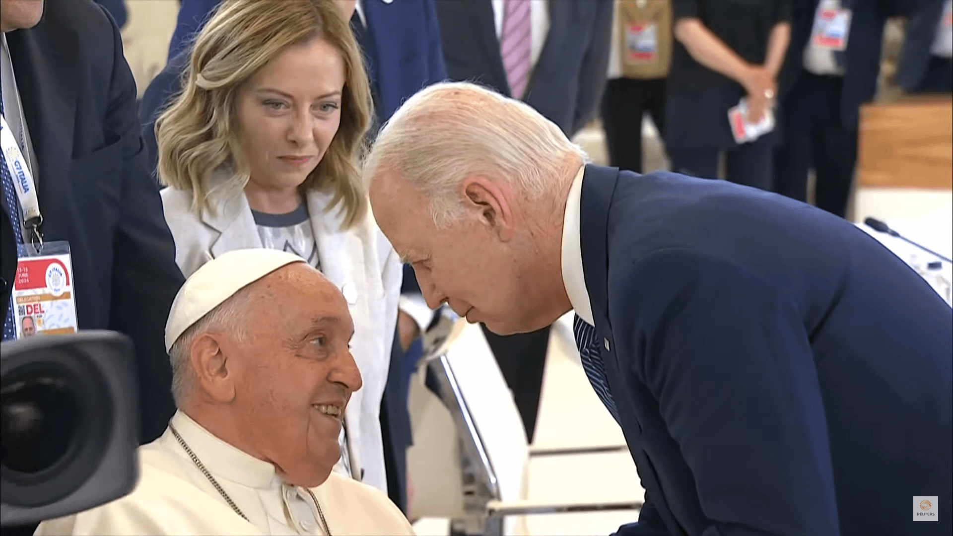 Biden meets Pope Blank Meme Template