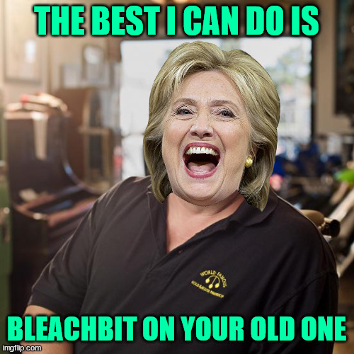 Best I can DO | THE BEST I CAN DO IS BLEACHBIT ON YOUR OLD ONE | image tagged in best i can do | made w/ Imgflip meme maker