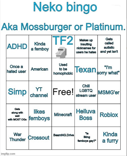 Neko bingo | image tagged in neko bingo | made w/ Imgflip meme maker