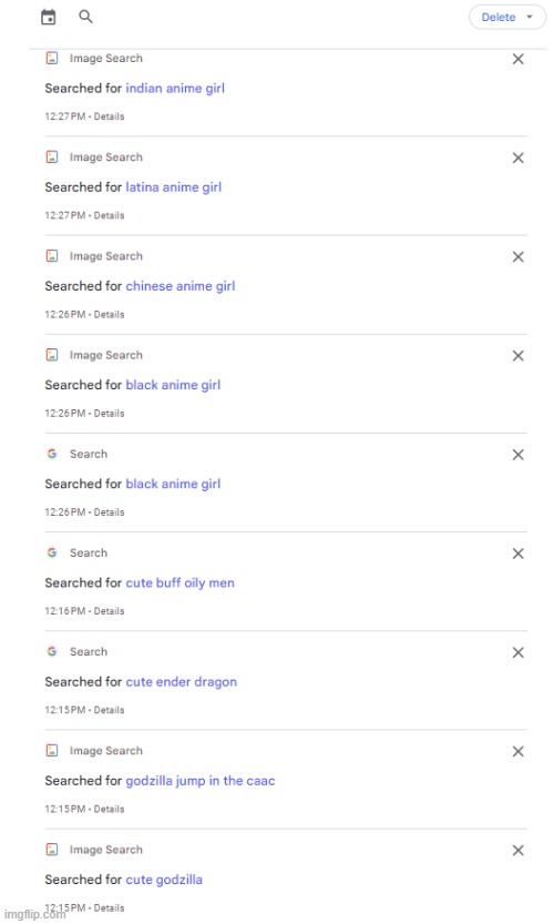 my search history leak | image tagged in search history,google,internet,memes,anime,weeb | made w/ Imgflip meme maker