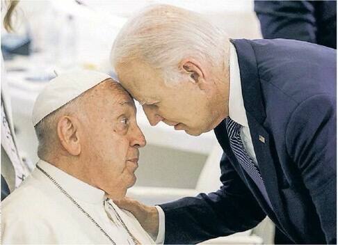 Biden and Pope Blank Meme Template