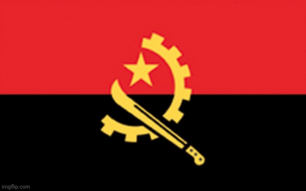 Flag of Angola | image tagged in flag of angola | made w/ Imgflip meme maker