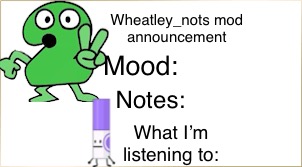 High Quality BFDI Wheatley_not announcement temp Blank Meme Template