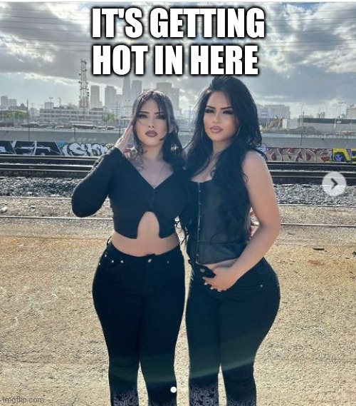 IT'S GETTING HOT IN HERE | image tagged in sports fans | made w/ Imgflip meme maker