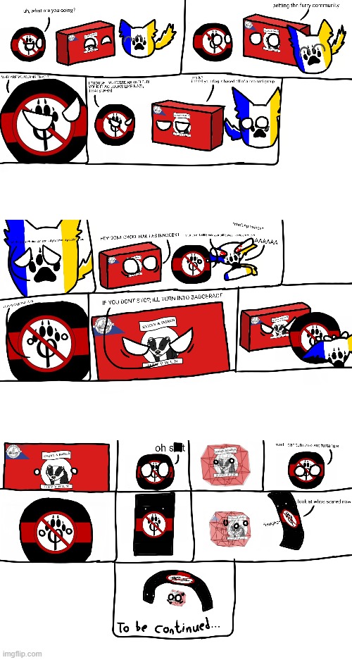 my first countryball comic | image tagged in countryballs | made w/ Imgflip meme maker