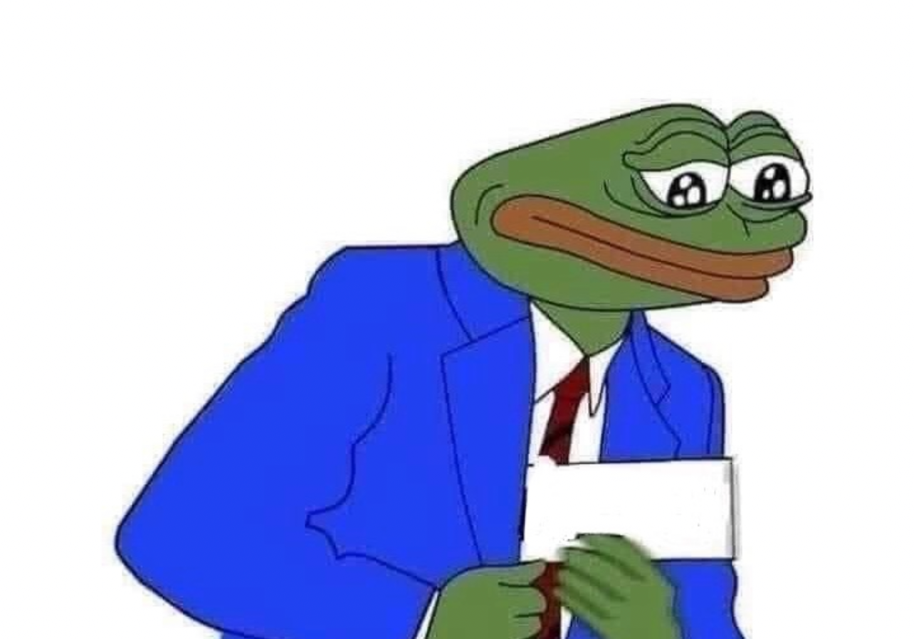High Quality Pepe sign letter frog meme Blank Meme Template