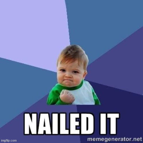 nailed it | image tagged in nailed it | made w/ Imgflip meme maker