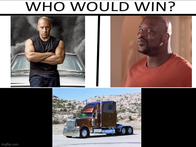 Which diesel is your favorite? | image tagged in who would win 3 person version,vin diesel,big shaq,tractor | made w/ Imgflip meme maker