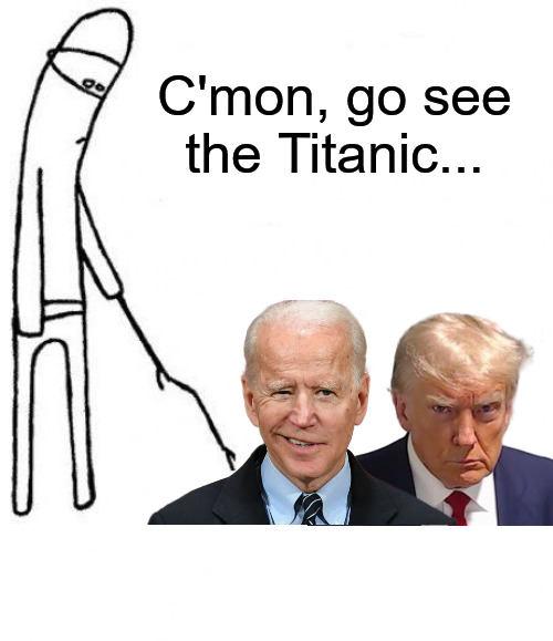 Give the small sub a chance... | C'mon, go see the Titanic... | image tagged in c'mon do something | made w/ Imgflip meme maker