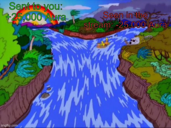 Pick a path | Sent to you: +25,000 Aura; Seen in the stream: -25,000 Aura | image tagged in pick a path | made w/ Imgflip meme maker