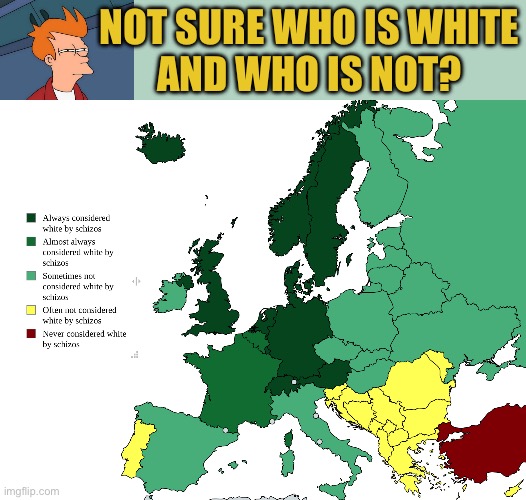 Who is White? | NOT SURE WHO IS WHITE
AND WHO IS NOT? | image tagged in white identity,racism,european,europe,white people,genetics | made w/ Imgflip meme maker