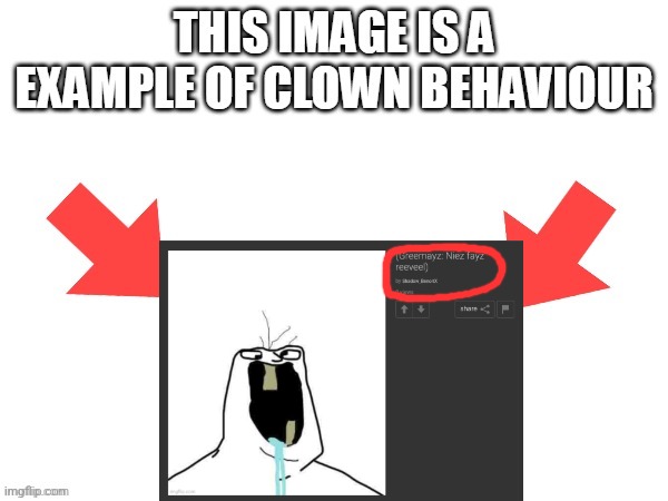 They edited the title of my image | image tagged in this image is a example of clown behaviour,title,based_sigma_rizzlers,anti_sigma_rizzlers | made w/ Imgflip meme maker