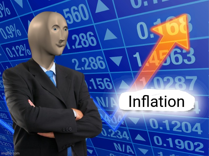 Empty Stonks | Inflation | image tagged in empty stonks | made w/ Imgflip meme maker