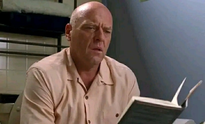 hank schrader reads Blank Meme Template