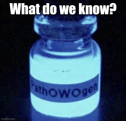 What do we know? | made w/ Imgflip meme maker