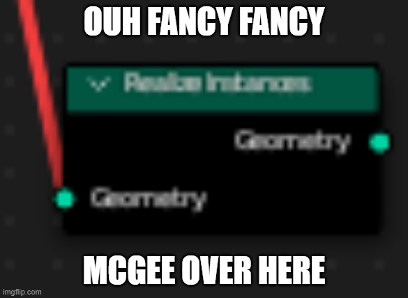mcgee | OUH FANCY FANCY; MCGEE OVER HERE | image tagged in 3d,blender | made w/ Imgflip meme maker