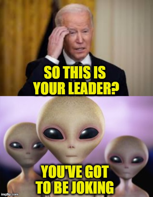 Sleepy Joe | SO THIS IS
 YOUR LEADER? YOU'VE GOT
TO BE JOKING | made w/ Imgflip meme maker