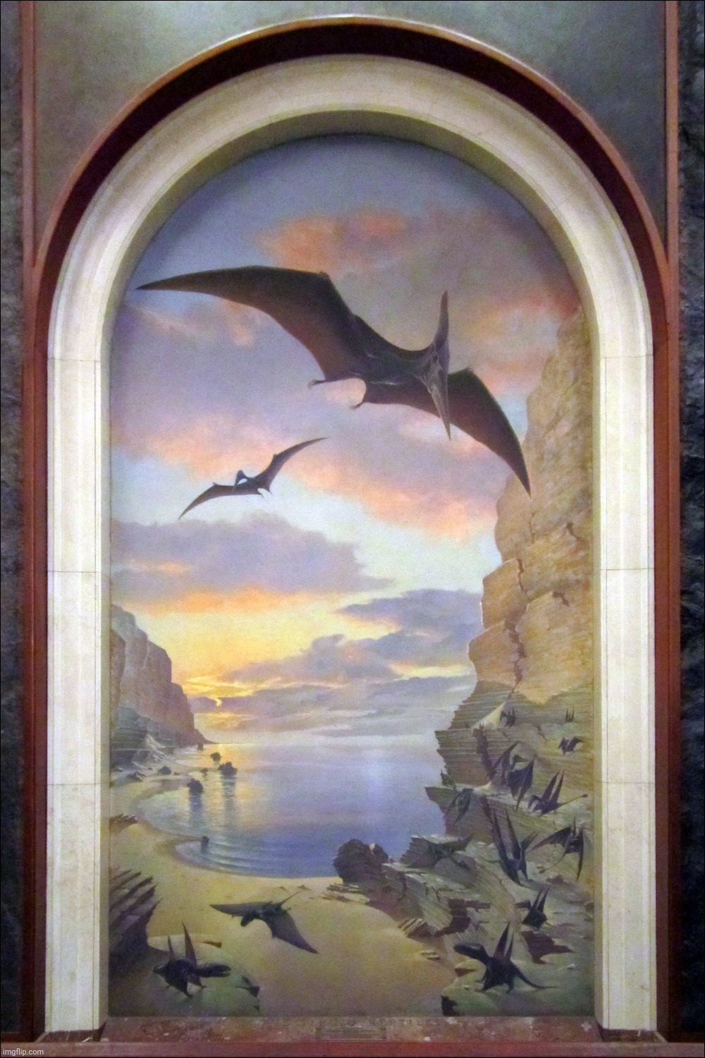 Pterosaur mural, NY American Museum of Natural History | image tagged in pterosaur | made w/ Imgflip meme maker