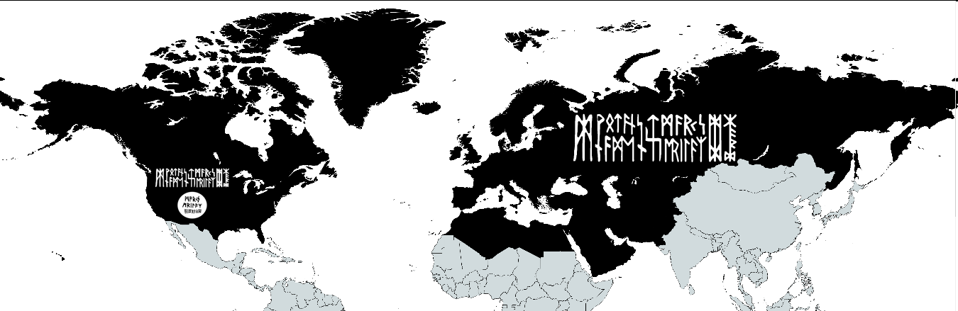 High Quality Aesiria/Wotania flagmap (Aesir State of the North Atlantic) Blank Meme Template