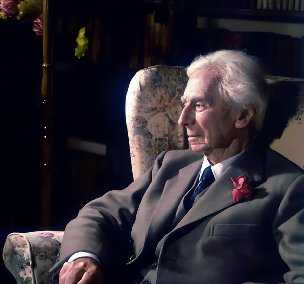 Bertrand Russell elderly contemplative Blank Meme Template