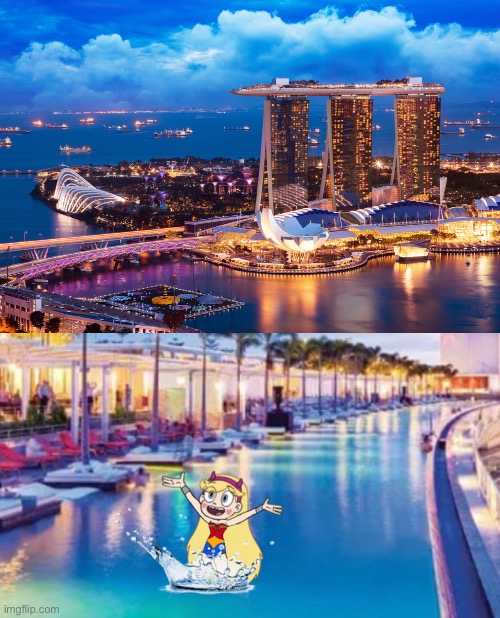 Star is at Singapore as of June 5th :) | image tagged in you bich,singapore,star butterfly | made w/ Imgflip meme maker