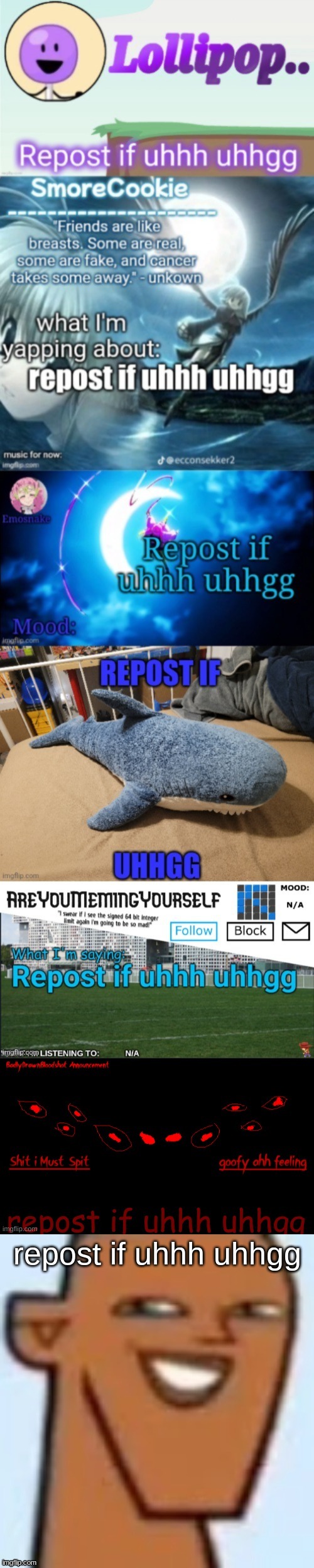 repost if uhhh uhhgg | image tagged in justin | made w/ Imgflip meme maker