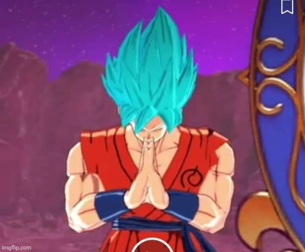 image tagged in goku praying | made w/ Imgflip meme maker