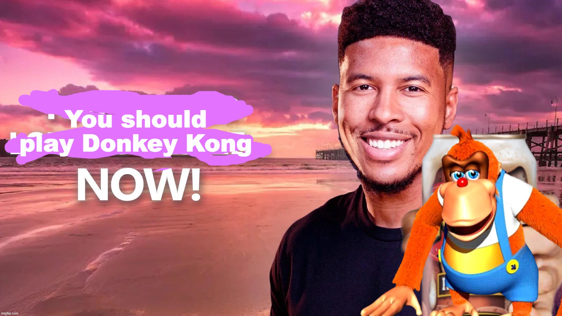 https://www.free80sarcade.com/donkeykong.php#google_vignette | You should play Donkey Kong | made w/ Imgflip meme maker
