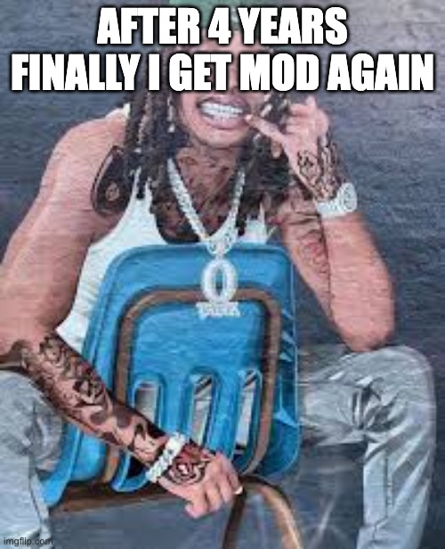 tysm yayayayayayayayayaya | AFTER 4 YEARS FINALLY I GET MOD AGAIN | image tagged in von | made w/ Imgflip meme maker