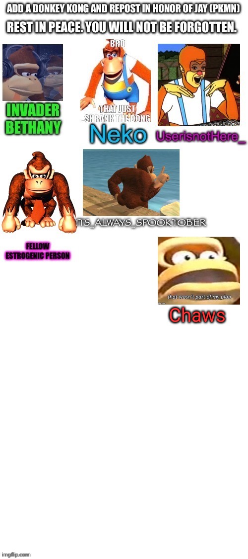 He will be missed | Chaws | made w/ Imgflip meme maker