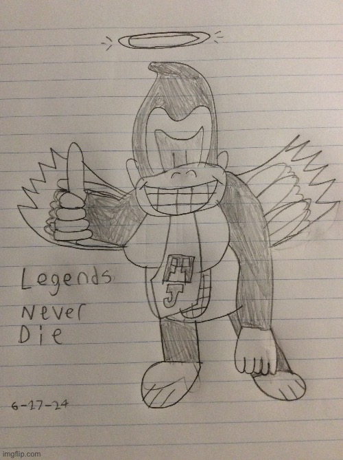 I’m not good at art but I thought I’d share this drawing of DK that I did | image tagged in jay,rest in peace,drawing,donkey kong | made w/ Imgflip meme maker