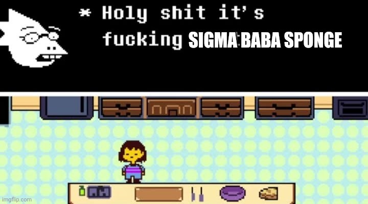 Sigma baba | SIGMA BABA SPONGE | image tagged in alphyss holy shit it's fucking santa | made w/ Imgflip meme maker