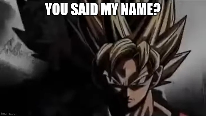 Goku Staring | YOU SAID MY NAME? | image tagged in goku staring | made w/ Imgflip meme maker
