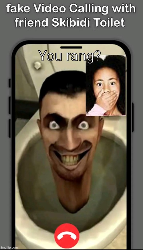 Fake Video Call With Skibidi Toilet | You rang? | image tagged in fake video call with skibidi toilet | made w/ Imgflip meme maker