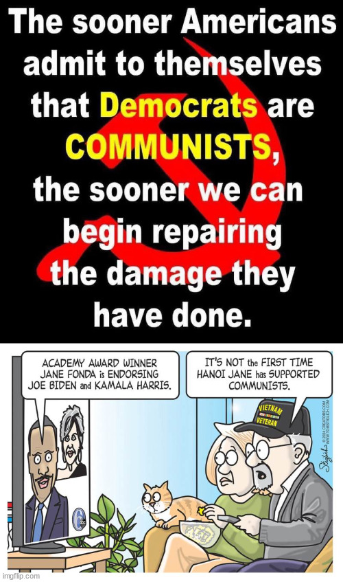 Step one to fix the mess dems made... | image tagged in dems,communists | made w/ Imgflip meme maker