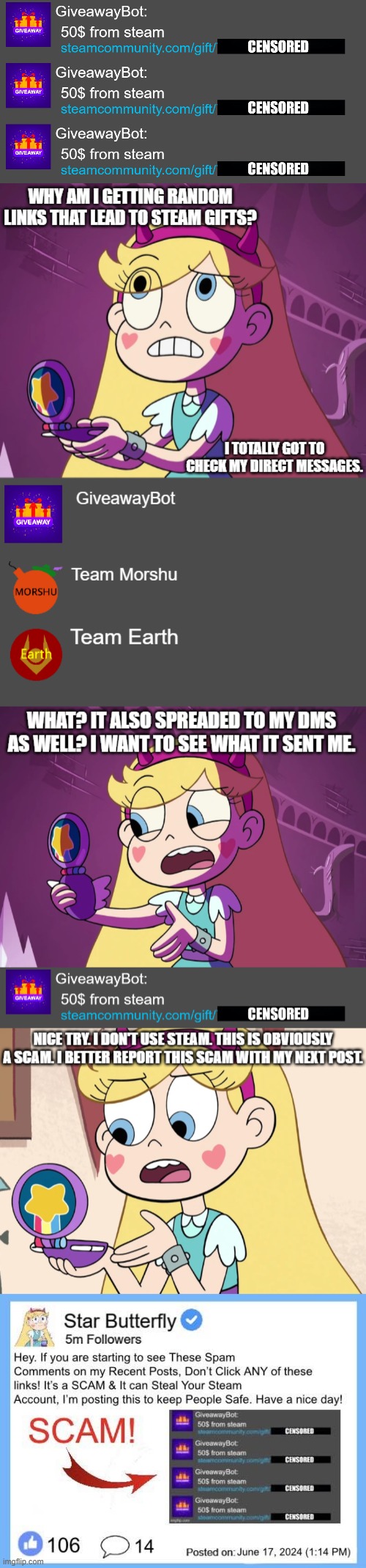 Star Butterfly Reports the Scam | image tagged in star butterfly | made w/ Imgflip meme maker