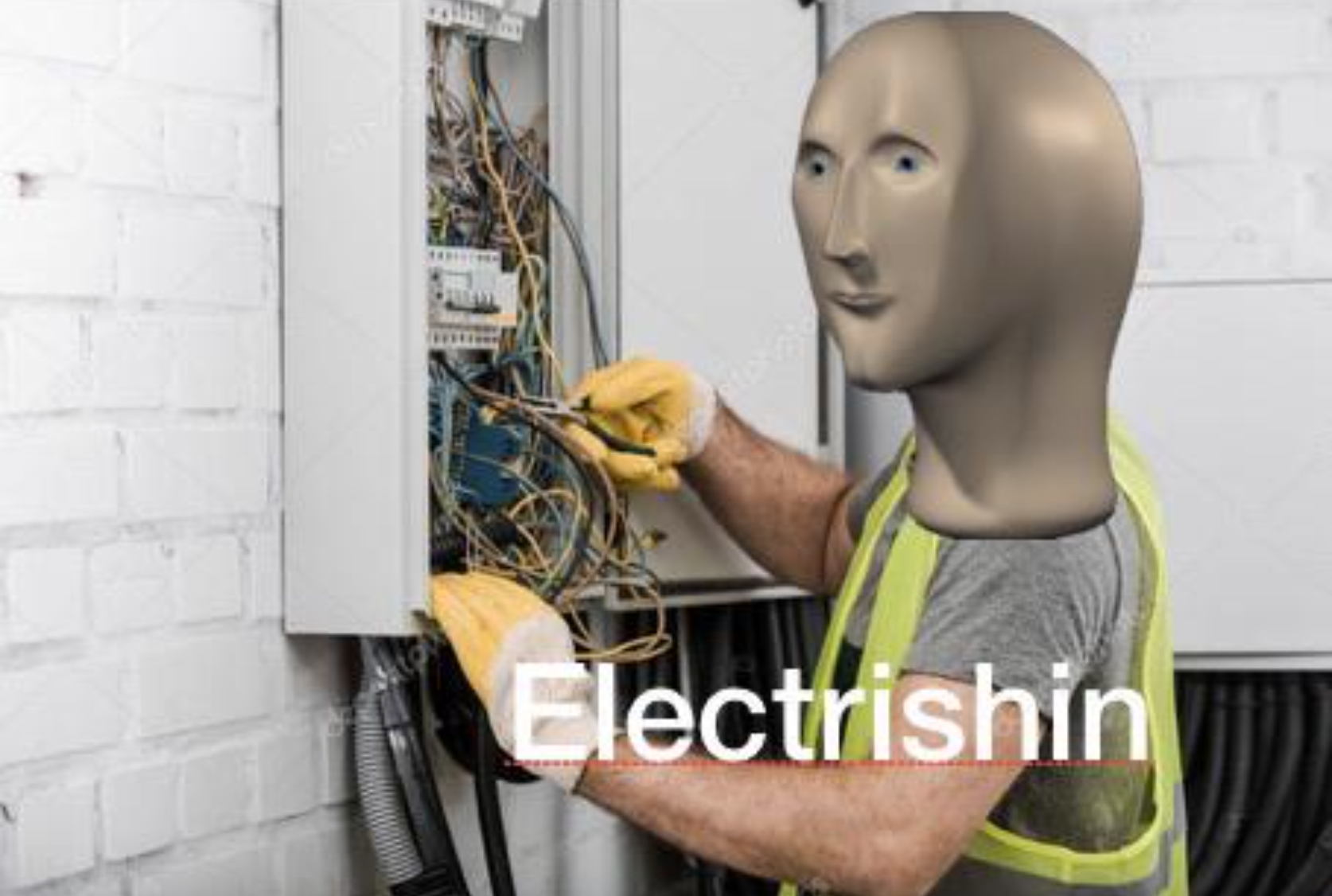 Stonks Electric Blank Meme Template