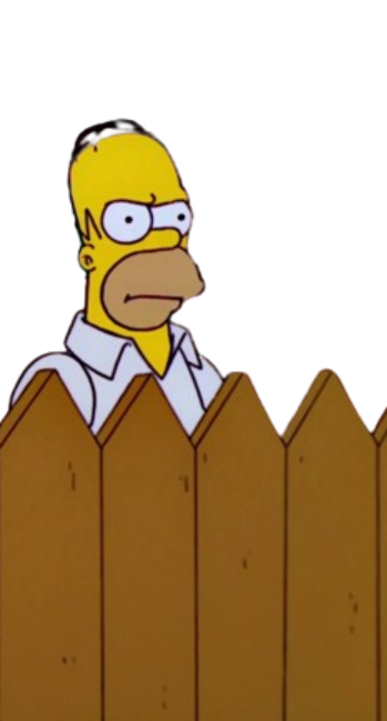 High Quality Homer Simpson Behind Fence Blank Meme Template