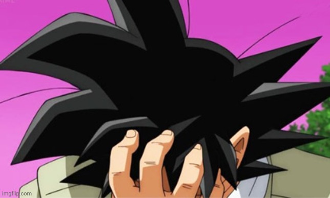 Goku facepalm | image tagged in goku facepalm | made w/ Imgflip meme maker