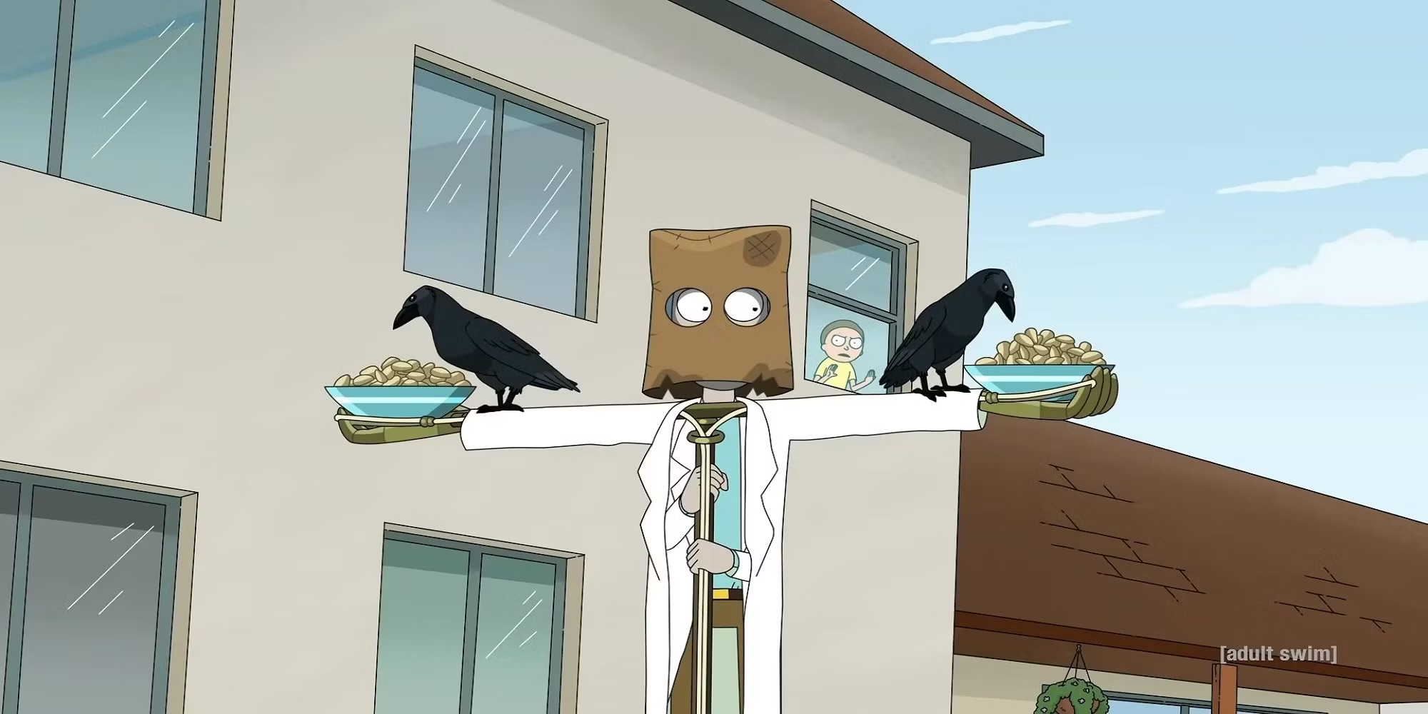 Rick catches 2 crows Blank Meme Template