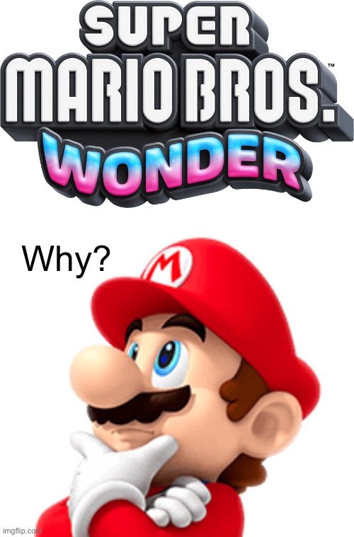 Mario wonders Blank Meme Template