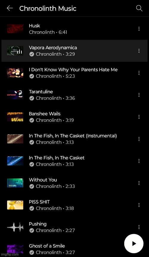 Rate my playlist | made w/ Imgflip meme maker