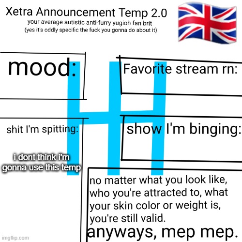 i dont think i'm gonna use this temp | image tagged in xetra at 2 | made w/ Imgflip meme maker