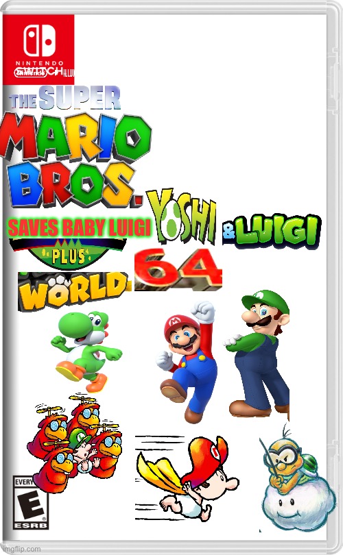 Nintendo Switch | SAVES BABY LUIGI | image tagged in nintendo switch,baby,mario,luigi,memes,yoshi | made w/ Imgflip meme maker