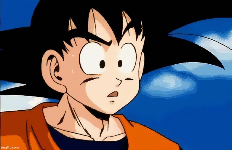 confused goku | image tagged in confused goku | made w/ Imgflip meme maker