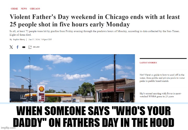 On the heels of Juneteenth.. | WHEN SOMEONE SAYS "WHO'S YOUR DADDY" ON FATHERS DAY IN THE HOOD | image tagged in stupid liberals,tragic,black lives matter,not stonks,political meme | made w/ Imgflip meme maker