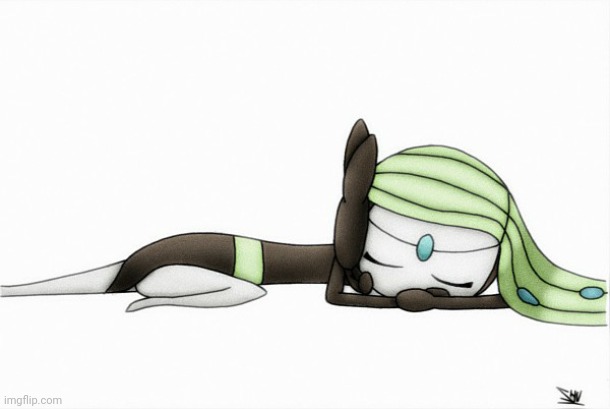 Sleeping Meloetta (Art by Shu-nya) | made w/ Imgflip meme maker